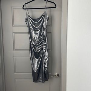 Micas silver dress. Worn for 2 hours. Stretchy material
